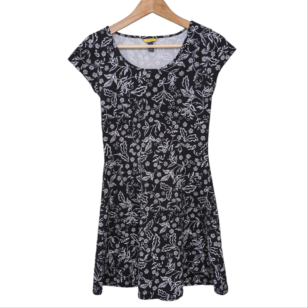 Prince & Fox black flowered mini dress